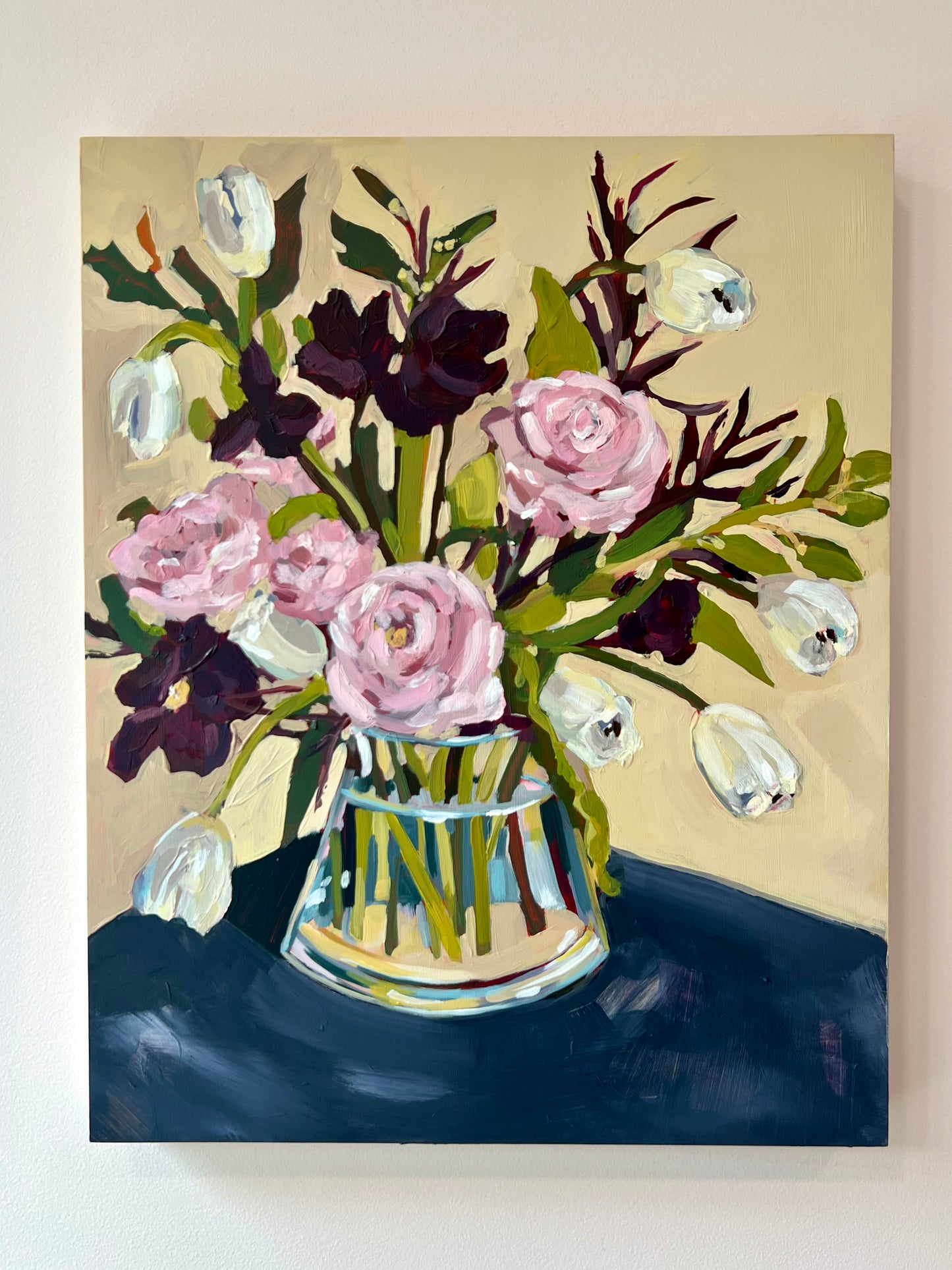 “Aplomb” original large floral painting