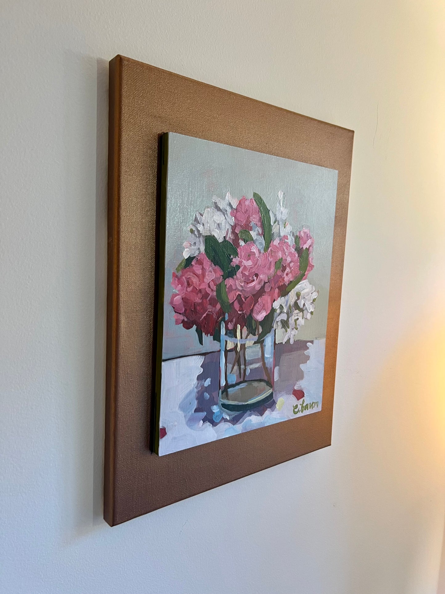 “Let’s Stay Together”, small floral painting