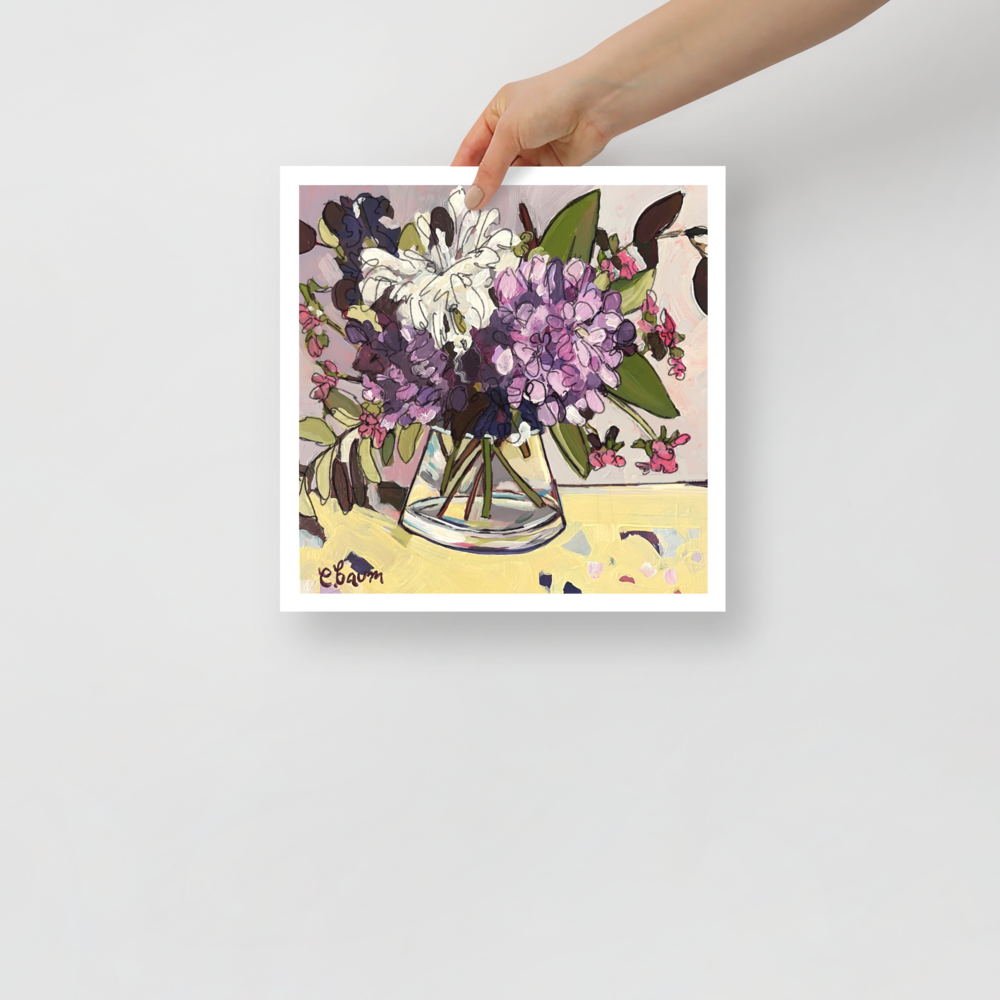 12 x12 Rhododendron floral print