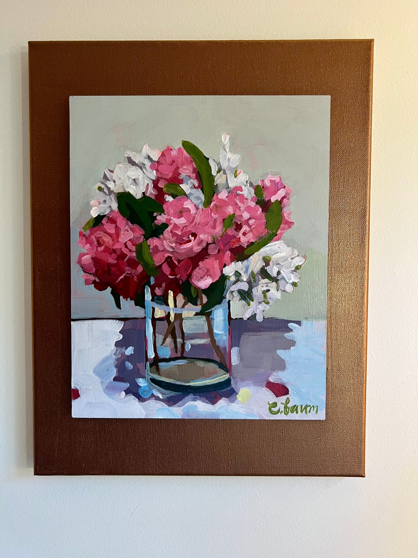 “Let’s Stay Together”, small floral painting