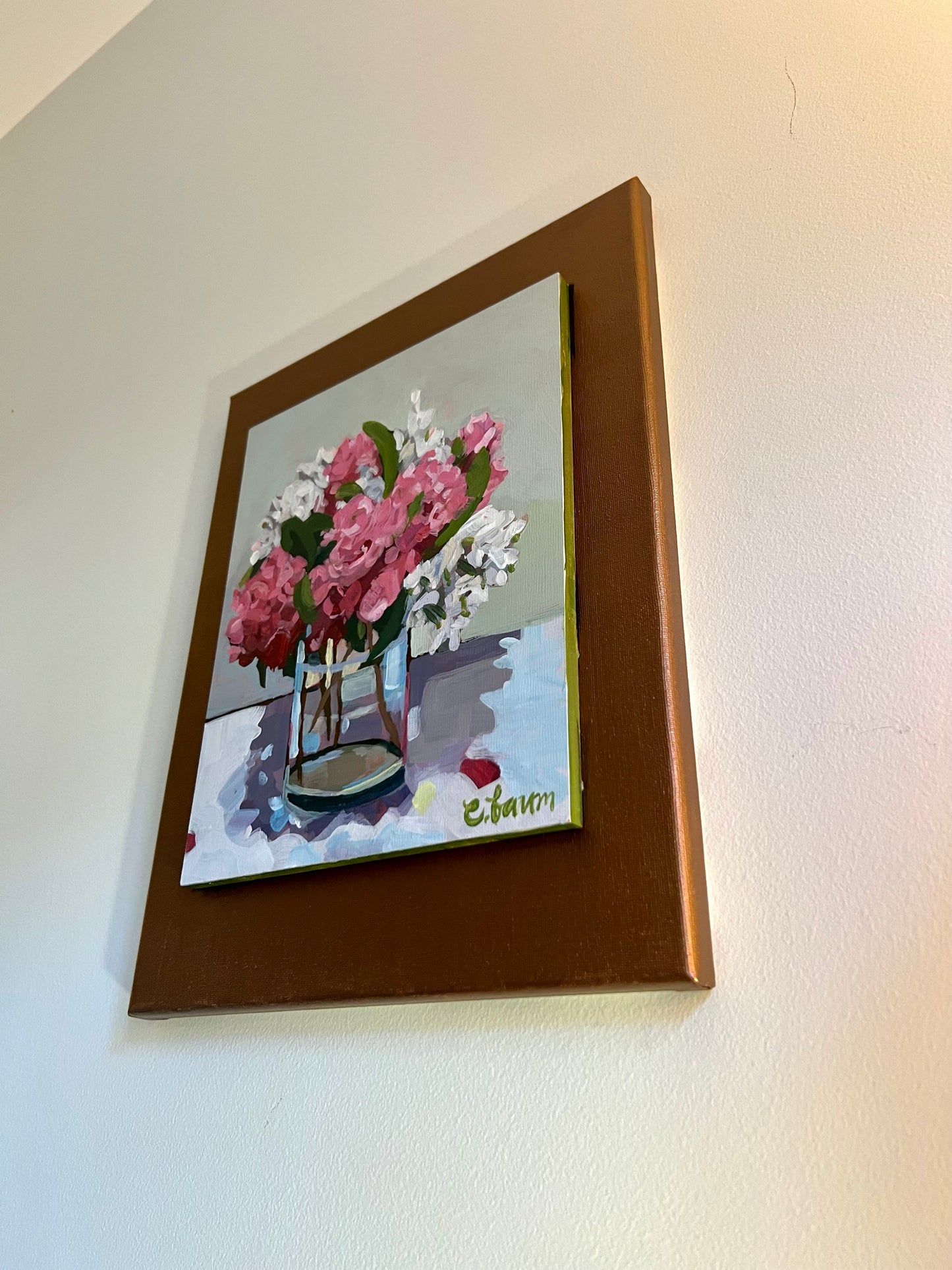 “Let’s Stay Together”, small floral painting