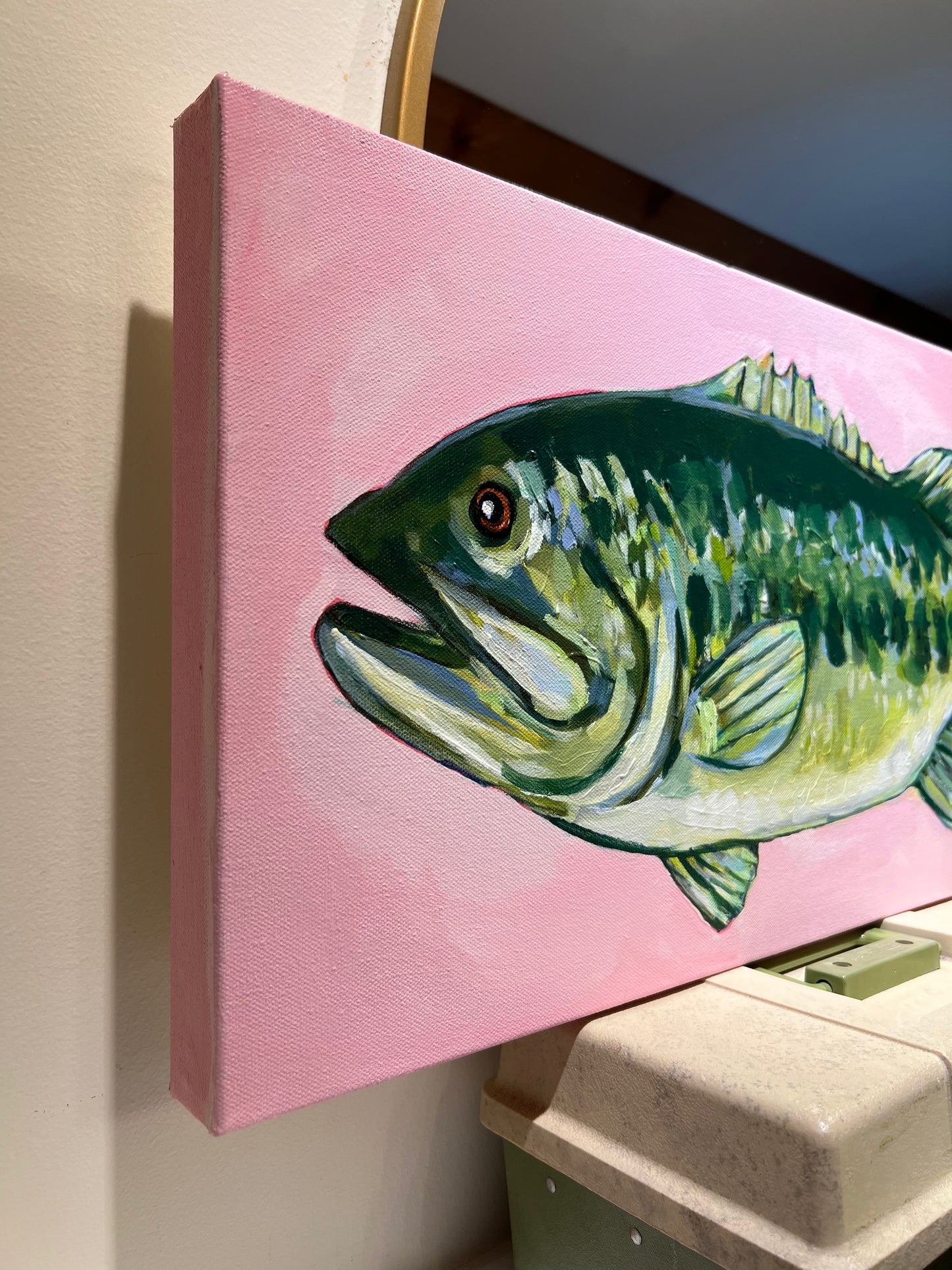 Big Beauty - original bass fish painting